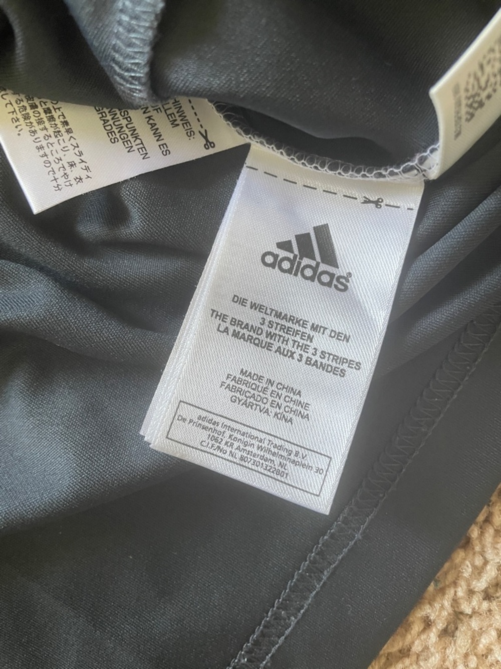 adidas Real Madrid Black White Training Top with Neon Green Trim - Picture 6 of 6